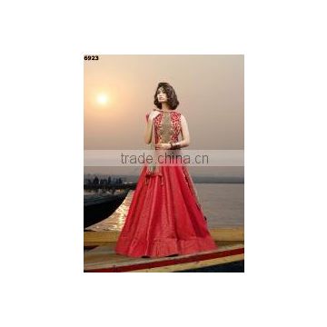 Gentility Red Jacquard Silk Lehenga Choli/online wedding lehenga choli shopping