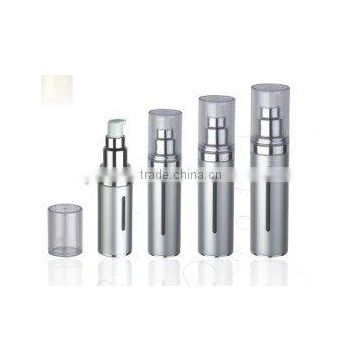 oxidation aluminium transparency cover airless bottle tube with pump