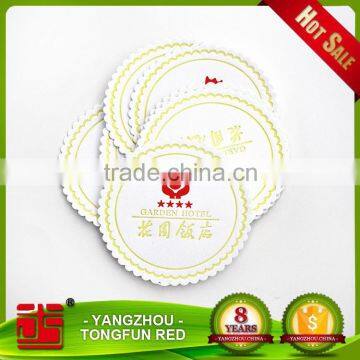 The hotel absorbent paper coaster custom-made logo hotel disposable supplies wholesale absorbent coaster