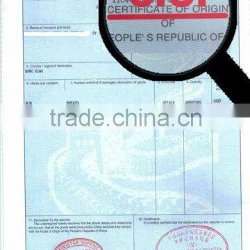 Shipping from foshan to Egypt Certificate of Origin