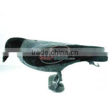 black plastic crow hunting garden decoration