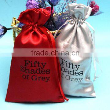 wholesale reliable quality customized size china silk satin drawstring hair extensions packaging bags