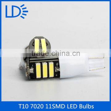 12v Car Lighting Led Bulbs 11smd 7020 T10 Led Car Width Light