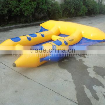 cheap inflatable PVC flyfish hot 4 seats Banana Boat double row Inflatable Fly Fish water boat