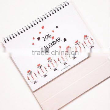 2016 Big Cute Desk Calendar Work Schedule/Custom Wholesale Table Standing Calendar