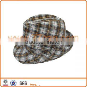 hot sale check pattern buy fedora hats wholesale