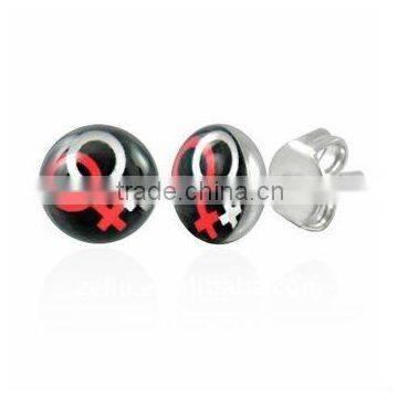 316L stainless steel earrings gender sign earring jewelry body piercing