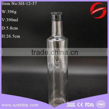 390ml Clear Glass OIL Empty Bottle For Olive Oil Bottle with screw cap wholesale