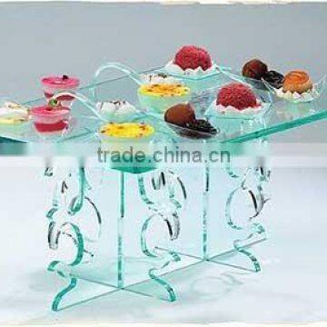 Acrylic Buffet Display, lucite buffet display, acrylic buffet display stand