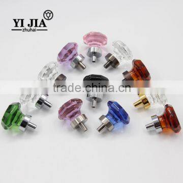 Fancy Kitchen Cabinet Handles Polished Chrome Luxury Glass Knob photo-6