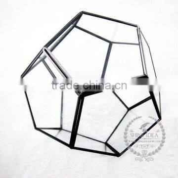 20*20*17cm Geometric 12 Face Cutting Glass Terrarium Flower Arrangement Air Plant Planter Greenhouse Home Decoration 0100019