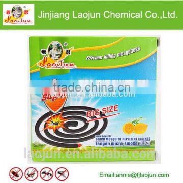 LAOJUN high quality raw material meperfluthrin black plant fiber mosquito coil