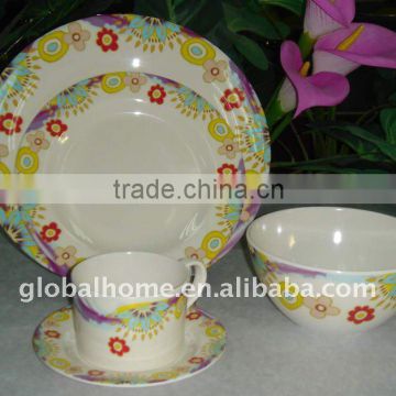 Royal rose design melamine dinner set