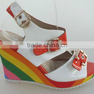 latest colorfully wedge shoes for ladies 2012 new