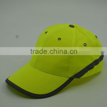 With luminous material 6 panel baseball cap