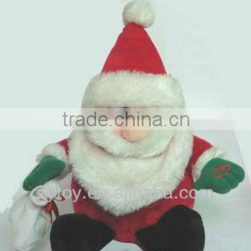 Shenzhen Hot Selling Christmas Gift Plush Santa Claus Radio