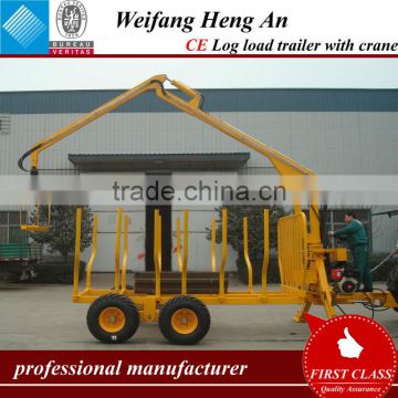 CE 5 ton log loader trailer with crane for tractor / ATV