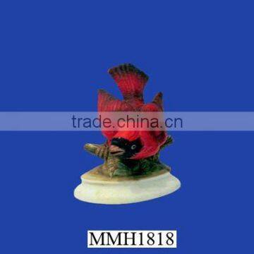 Custom fashion polyresin cardinal bird sculpture