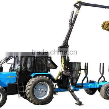 8-16Tons Forest Timber Trailer with Crane