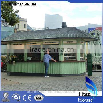 Mobile Prefabricated Fast Food Kiosk Restaurant for Sale
