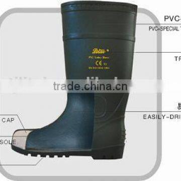 CE EN ISO 20345 S5 PVC Boots, Chemical Resistant Safety Boots Manufacturer/turquoise Boots photo-4