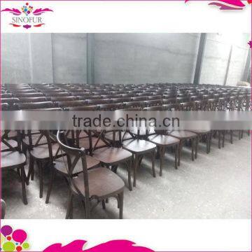 Popular Old Wedding Wooden Cross Back Chair photo-2