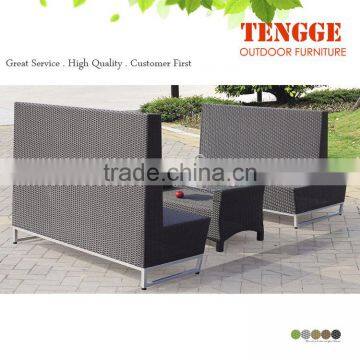 high back rattan indoor sectional sofa