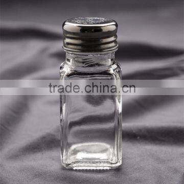 80ml square glass spice jar