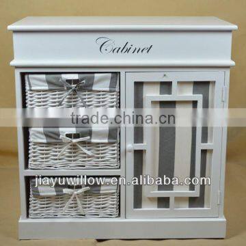 English bulk wooden cube storage baskets cabinet with handle