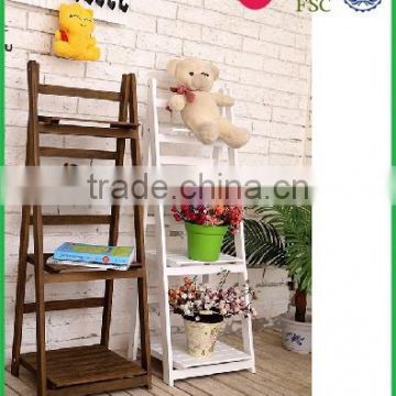 FSC top quality multi function pine wood floor rack display shelf,wooden rack display shelf