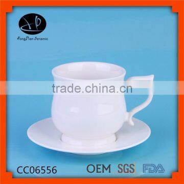 Ceramic Material Hot New Products for 2015 White Ceramic Ice Cream Cup Coffee Cup Set