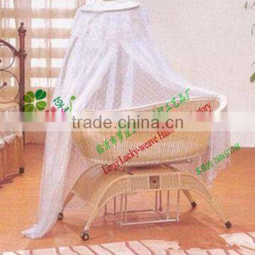 handmade wicker baby crib