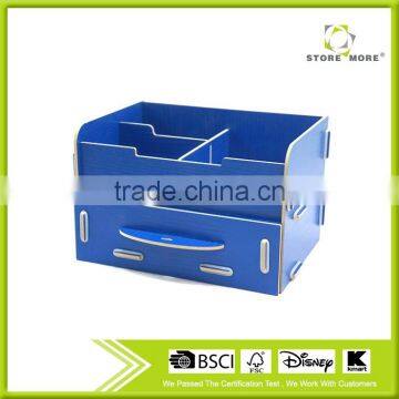 Multifunctional 2 Layers Wooden Home Office DIY Desk Desktop Storage Organizer photo-2