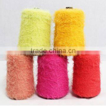 Soft 100% Colored Nylon Feather Yarn 1-60nm for Knitting Sweater photo-2