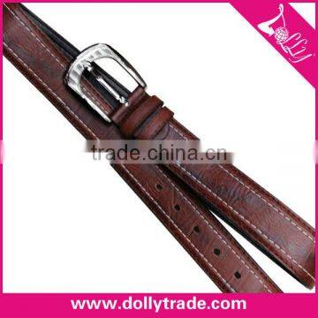 Square Bracket Coffe Mens Leather Belts PU