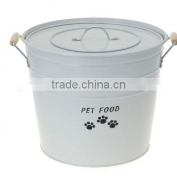 Eco-friendly metal pet food bucket