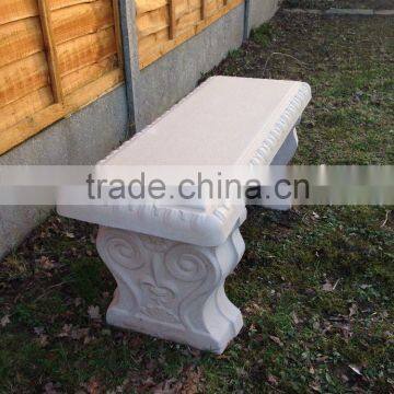 Large outdoor natural stone marble garden bench