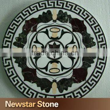 Natural stone marble waterjet medallion