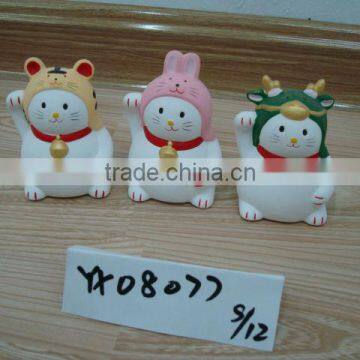 ceramic lucky cat figurine