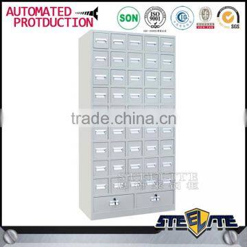 New design pharmacy metal small drugstore cabinet with many drawers