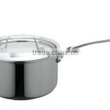 Non-stick tri-layer synthesized saucepan,milkpan