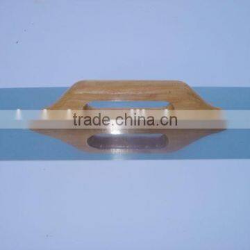 wooden handle plastering trowel