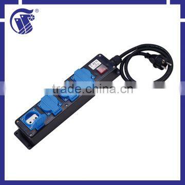 CE S 4 way schuko extension socket /cord IP44 with switch