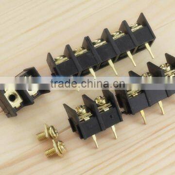 PCB connection terminal Barrier Terminal Block Gold gilt copper solder pin two three four bit