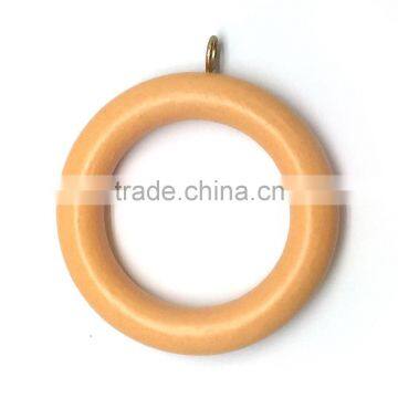 Light Brown Wood, Curtain Rod Ring Screw Eyelet To Fit Curtain Poles Up To 35mm Diameter photo-3