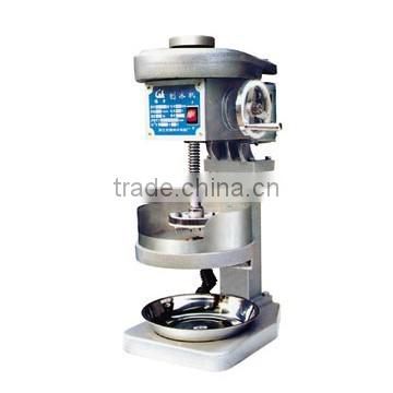 hand-operated and motor-run shaved ice machine