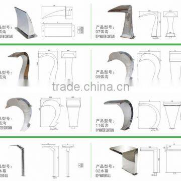 Strong Power Massage Stainless Steel Spa Shower Goose ,snake Shape Garden Pond Waterfall,protable Curtain for Outdoor Pool photo-6
