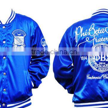 Baseball teams satin varsity baseball jackets top quality fabric