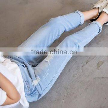 New Fashion Jeans Pants Korean Style Cutting Ladies Skinny Jeans photo-5