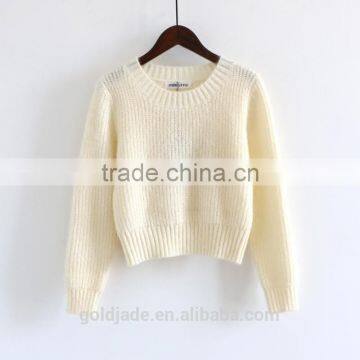 2016 customized manufacture fashionable Wholesale korean style women spring autumn winter plain color ladies sweater